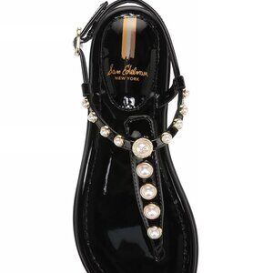 Sam Edelman Gigi Pearl Studded T-Strap Flat Sandals NIB Size 7